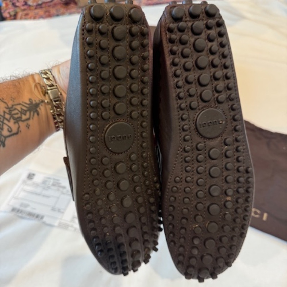 Gucci Diamante Brown Driving Loafer Men's 7-7.5​ - Picture 2 of 9